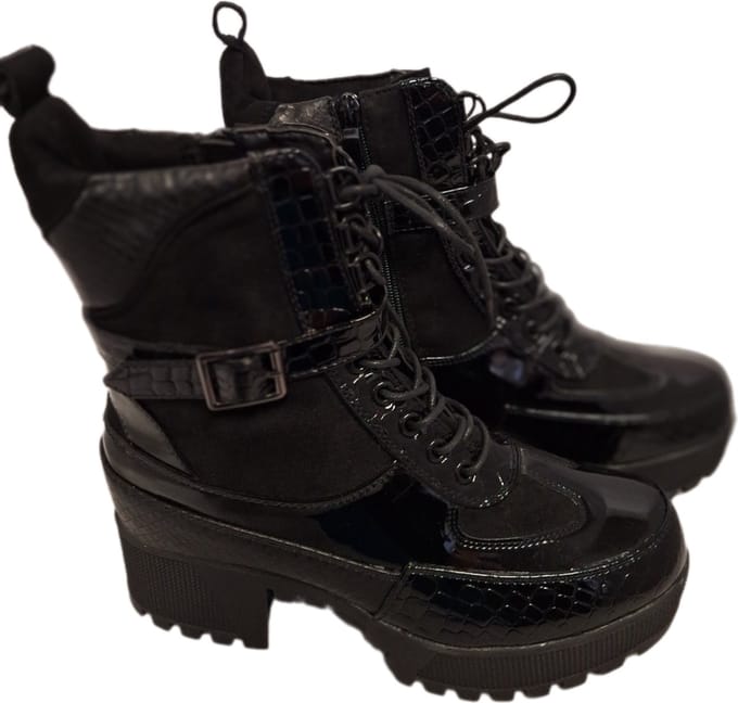 LUCKYSHOES-BIKERBOOTS-SUEDELOOK/SNAKE-MIRROR PARTS-41