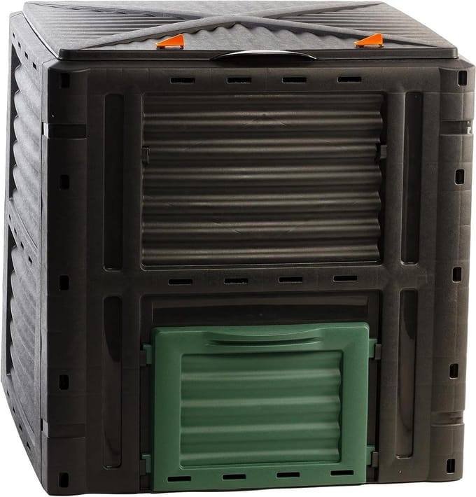 Compostbak - Tuincomposter - Afval verwerken - Snelle compostering - 450 liter - Zwart