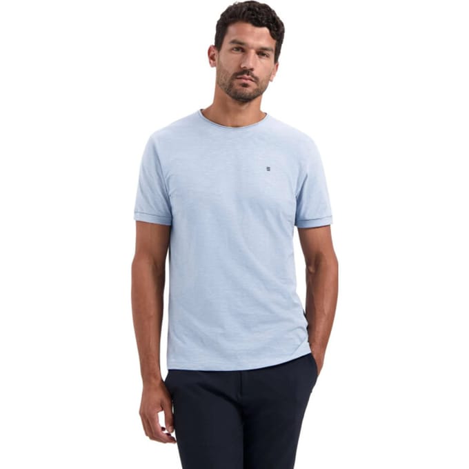 No Excess T-shirt crewneck slub dusty blue