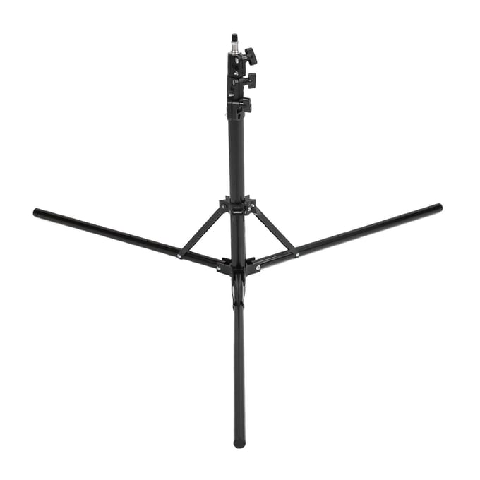 1.9m Verdikte Omgekeerd Vouw Aluminium Heavy Duty Lampstatief Fotografie Statief Drievoet black