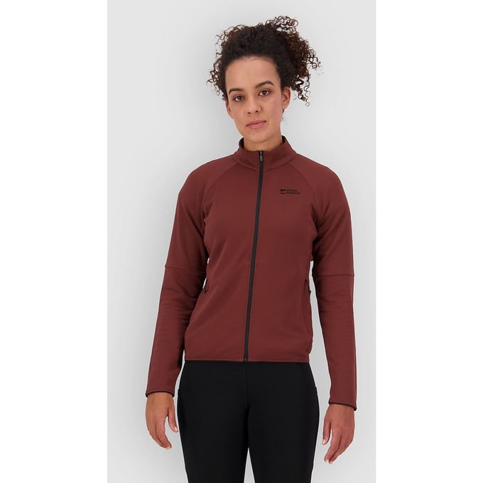 Mons Royale Quad Merino Fleece Jas bruin