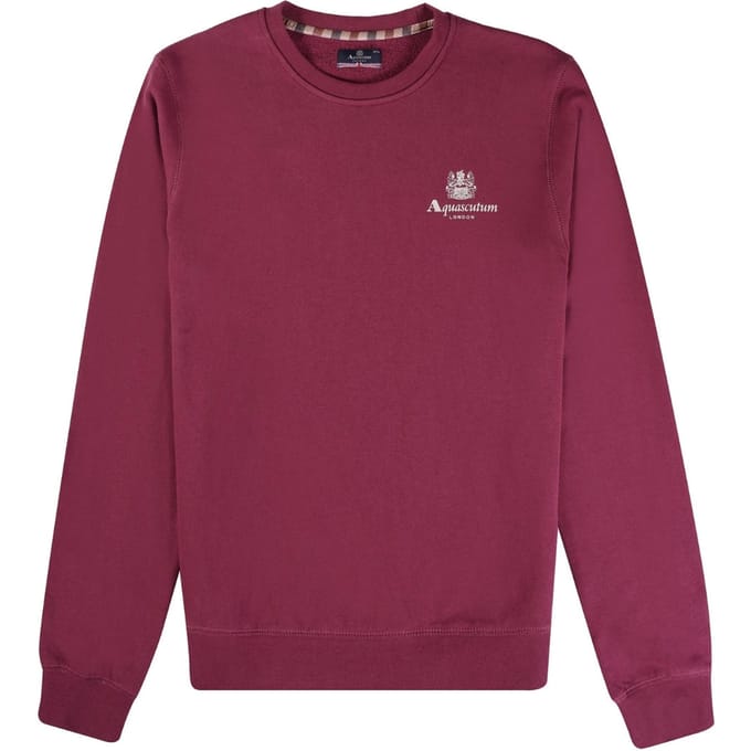 Aquascutum Active Small Logo Bordeaux Sweatshirt