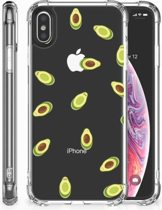 TPU Case Anti-Shock voor Apple iPhone Xs Max Beschermhoes Avocado