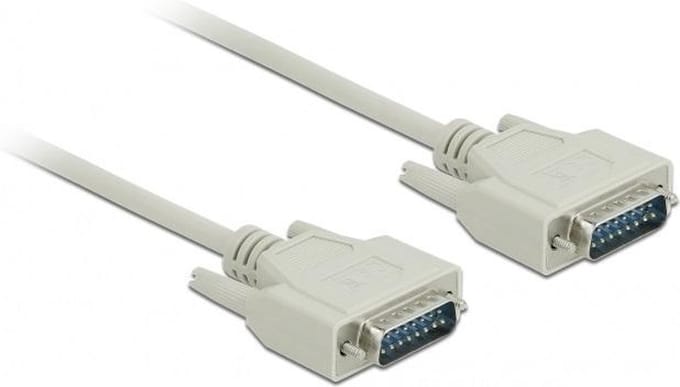 Gameport kabel 15-pins SUB-D kabel - Vertind koperen aders / beige - 1 meter