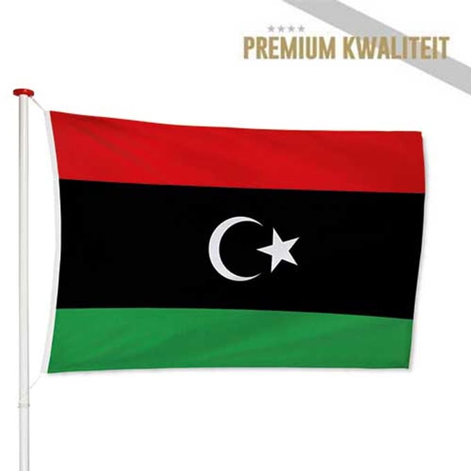 Libische Vlag Libië 40x60cm - Kwaliteitsvlag - Geschikt voor buiten