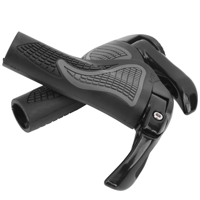 1 Paar Mountainbike Antislip Stuurgrip Covers Fiets Grips Verlengd Stuureinde gray
