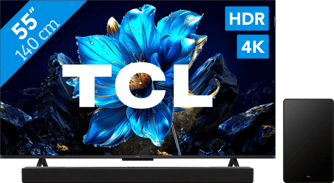 TCL 55" QLED P71K 4K (2025) + TCL Q65H