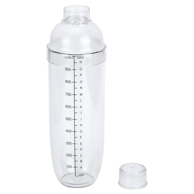 PC Cocktailshaker met Schaal Melkkan Sappen Wijn Plastic Beker voor Thuisbar Winkel 1000ml white