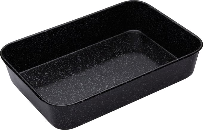 KitchenCraft MasterClass Professionele inductie veilige grote emaille braadblik - 40 x 28 x 7,5 cm