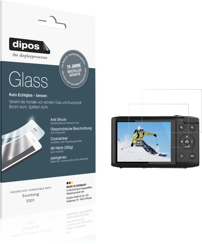 dipos – 2x Pantserfolie geschikt voor Esuntong ES01 | 9H Screenprotector