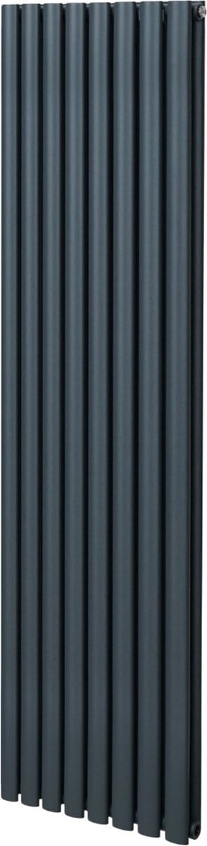 Ovale kolomradiator - grijs - 1800mm x 480mm - drielaagse