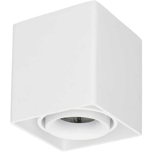 HOFTRONIC Vierkante LED Opbouwspot Esto - Kantelbaar - GU10 - Plafondspot - Voor binnen - Vervangbare afdekring - Wit