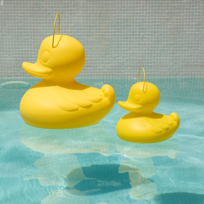 Goodnight Light LED-designlamp DUCK-DUCK S voor buiten in geel