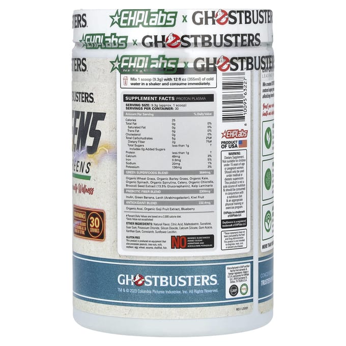 EHPlabs, Ghostbuster, Oxygreen, Daily Super Green, Proton Plasma, 9,84 oz (279 g)