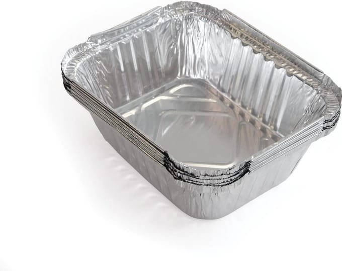 Napoleon Aluminium Vetopvangbakjes Klein, Set Van 5 Stuks, Wegwerp, Voor Onder Vetopvangschaal, Houdt Grill Schoon, Voor BBQ, Zilver