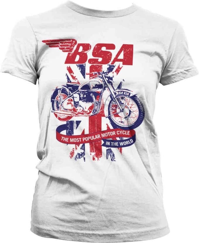 BSA Dames Tshirt -S- Union Jack Wit