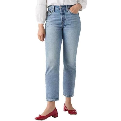 Straight Jeans Levis Cropped Lightweight Med Indig