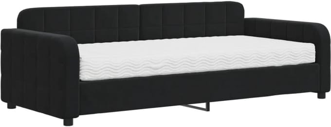 Sofa Bed 2-in-1 met Velours Bekleding en Matras 90x200 cm