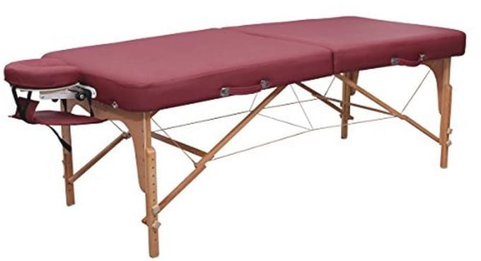 Inklapbare Massagestoel - Verstelbare Massagetafel van Massief Hout met Hoofdeinde en Armleuningen
