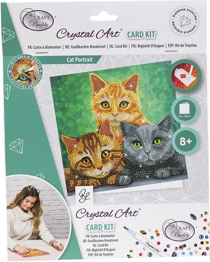 Crystal Card Kit ® Cat Portrait (18x18 cm)