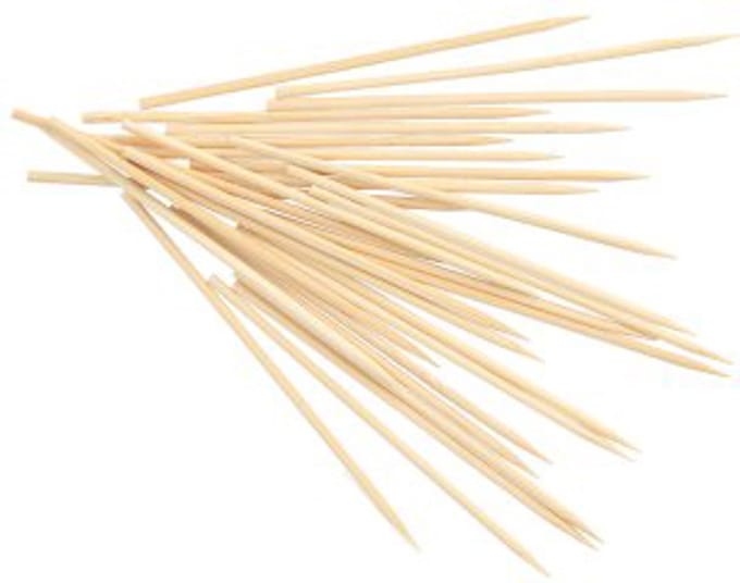1000 Fingerfood spiesjes, Bamboe pure Ø 2,5 mm · 10 cm