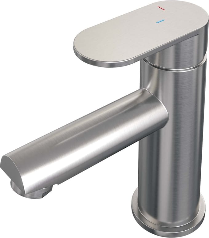 Brauer Brushed - Edition Wastafelmengkraan opbouw - laag - model C - PVD - geborsteld RVS