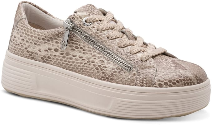 Tamaris Comfort Essentials Dames Sneakers - BEIGE SNAKE