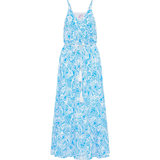 IZIA Jurk Dames blauw wit