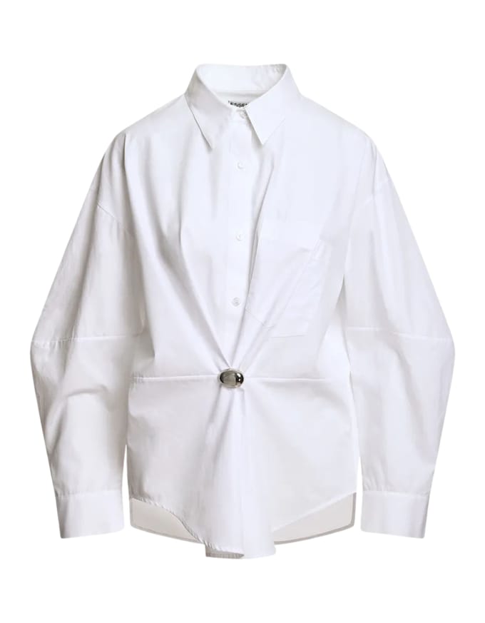 Essentiel Antwerp Oversized Shirt Blouses Wit Kreative