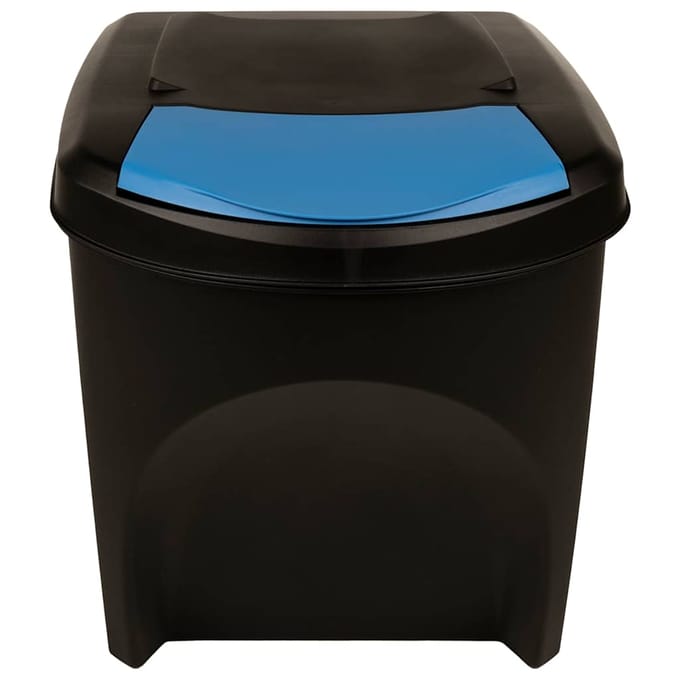 vidaXL - Vuilnisbakken - 4 - st - stapelbaar - 100 - L - antracietkleurig
