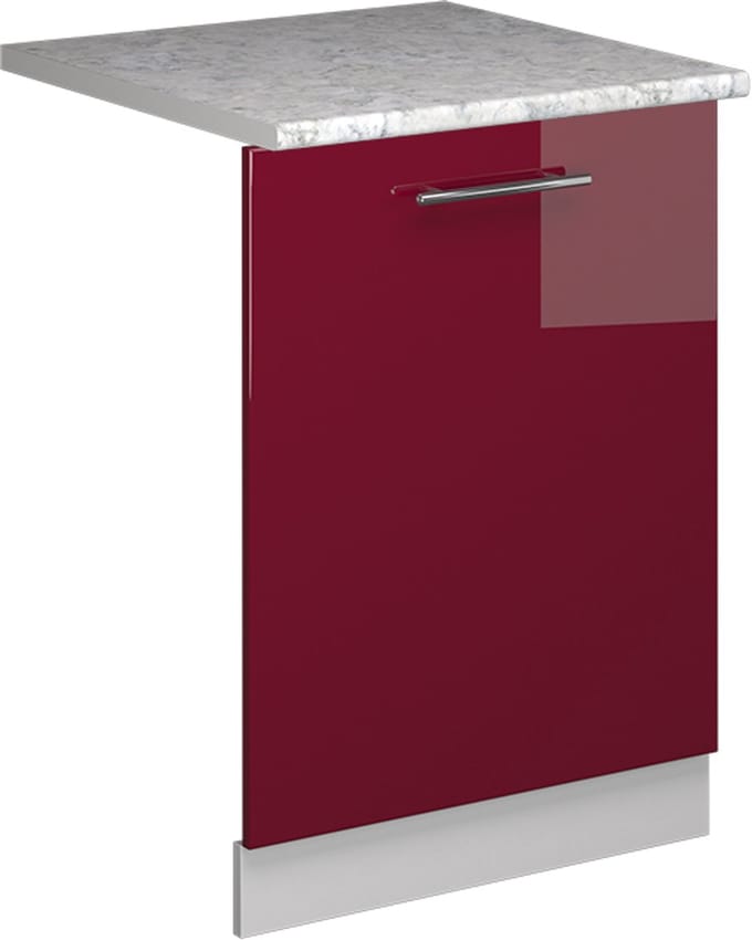 Vicco Fame-Line Vaatwasserfrontpaneel – 60 cm, WB Marmer Bordeauxrode hoogglans