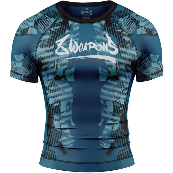 8 WEAPONS Rash Guard Hit 2.0 Navy Zwart - M