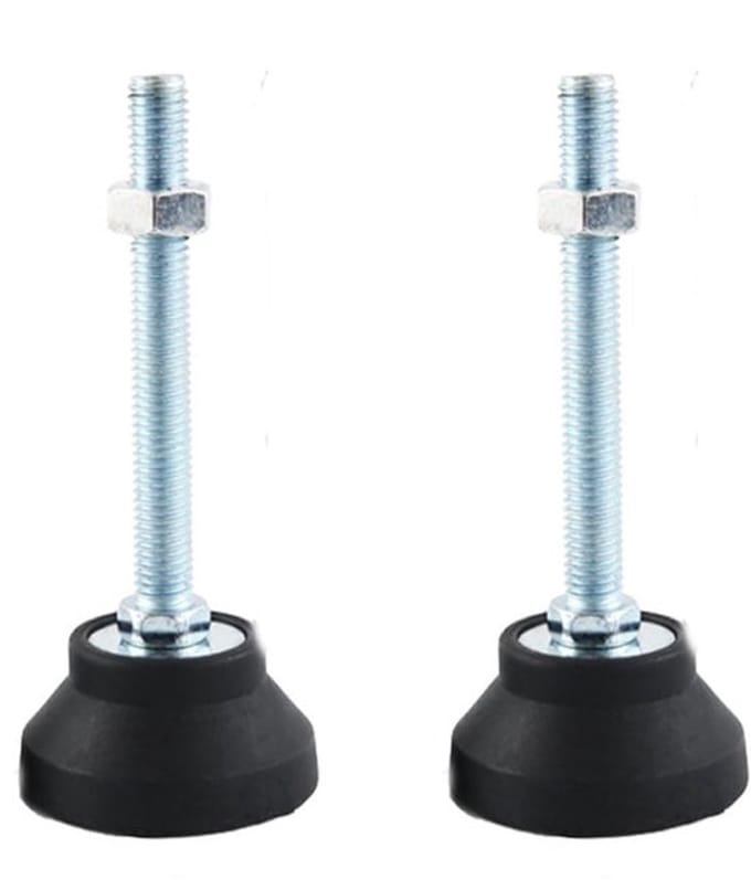 Meubelpoten Verstelbaar - Nivelleringspoten Set van 2 - M10 Schroefdraad - TPU-Rubber - Koolstofstaal - Hoogte ca. 10 cm