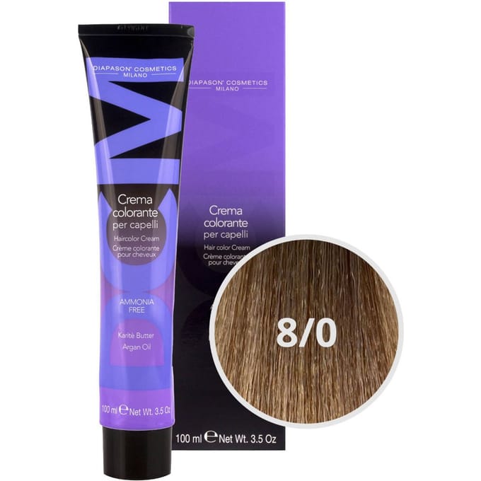 DCM Hair Color Cream Ammonia Free 8/0 Natural 100ml