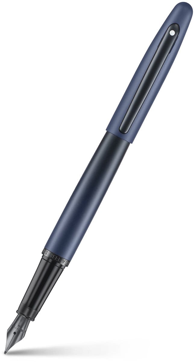 Sheaffer vulpen VFM/E9429 - penpunt M - Matte blue matt black trims