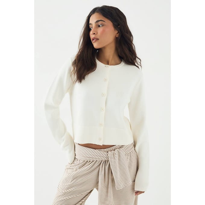 Dames DSGN Studio Gebreid Vest | Cream | Maat: 2XL