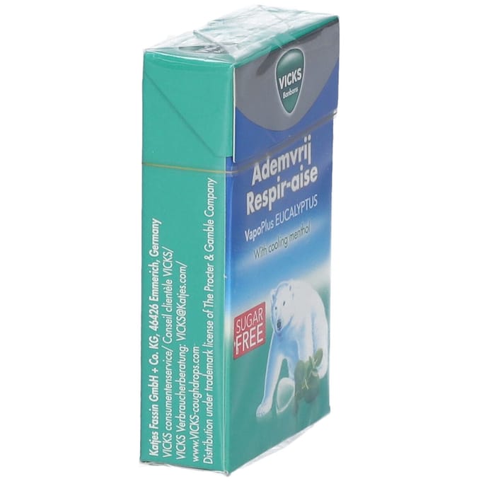Vicks Ademvrij - Eucalyptus - Suikervrij - Keelpastille
