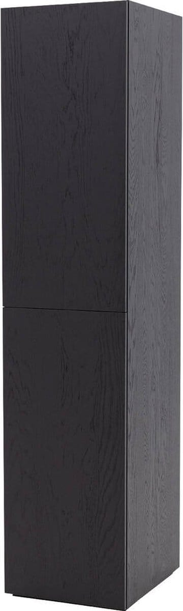 Goossens Kast Systeem Malaga, Module 1 Links (naad Midden) 2x Draaideur - Hout Zwart