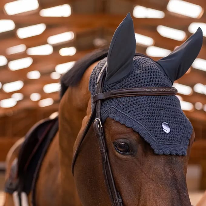 Paardenvliegen hoed Samshield Flyshield Fly Veil Embroidery