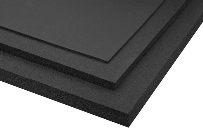 Rubberen Plaat - Isolatiemat Rubber - Warmte Isoleren - Zelfklevend - 13 mm - 2 m² - Zwart
