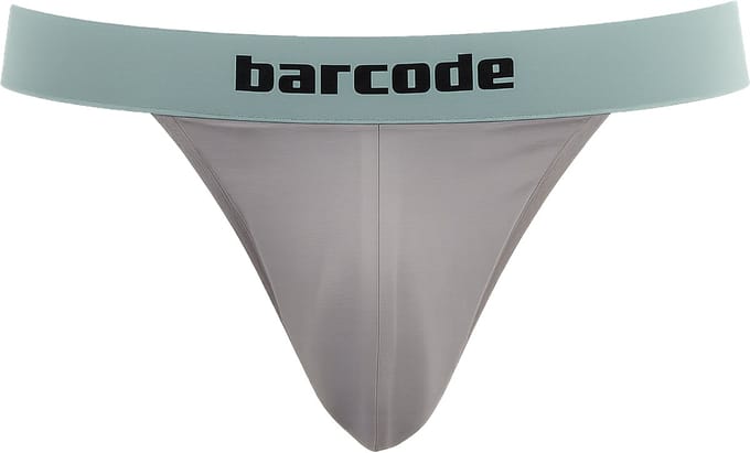 Barcode Berlin Basic Suspender Eros Grey-Mint - MAAT S - Heren Ondergoed - String voor Man - Mannen Thong