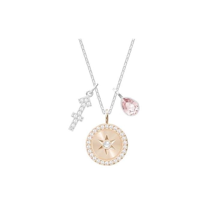 Swarovski Zodiac Boogschutter Bij Ketting Damesketting Roze 5349221 Box+Shopping Bag (Random Color) white