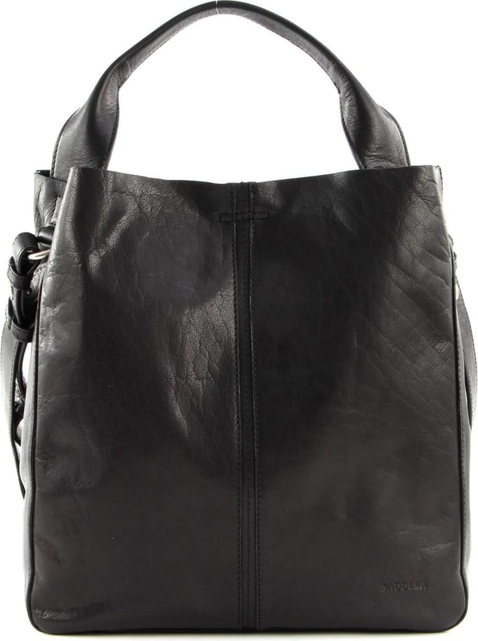 SADDLER Leren Handtas Schoudertas Elsa Tote Bag Black Zwart
