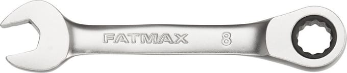 Stanley - FATMAX Stubby Ringsteeksleutel met ratel 8mm - Steeksleutel - Sleutelgereedschap - 1 Stuk(s)