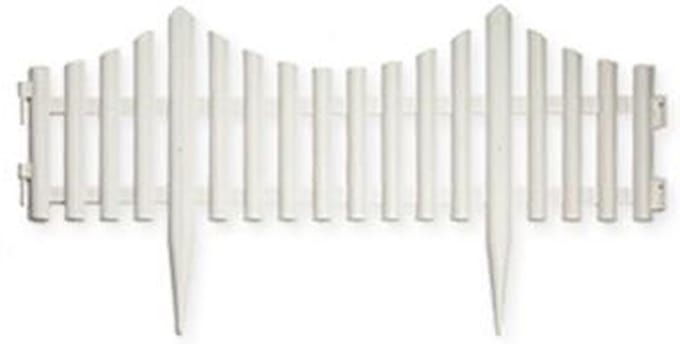 PlasticForte Flexibele borderrand/hekje - 60 cm - wit - kunststof