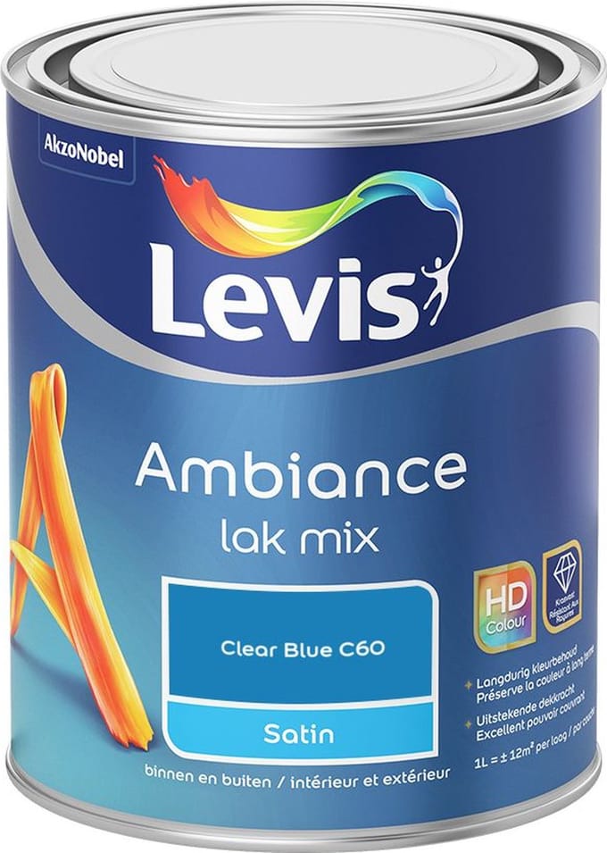 Levis - Ambiance Lak Satin Mix - Clear Blue C60 - Mengverf - 1 L