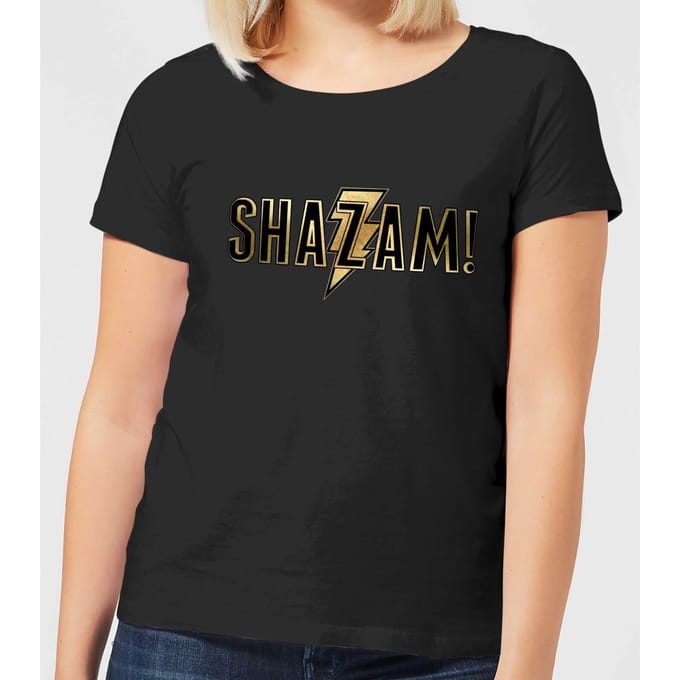 Shazam! Gold Logo dames t-shirt - Zwart - S