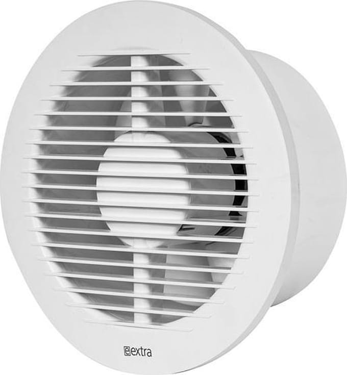 Badkamerventilator 150 mm rond WIT - basis EA150