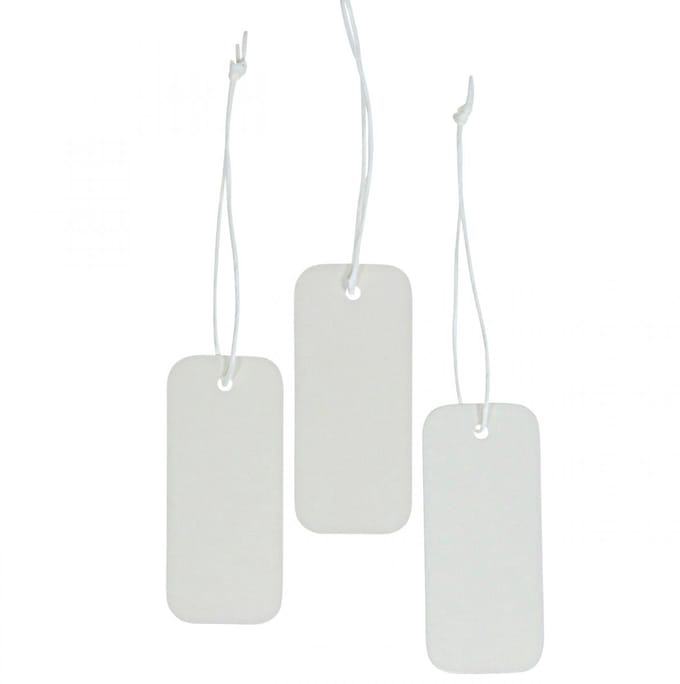 Cadeaukaartje tagpapier wit 8×3.5cm 100p, 100 Stück