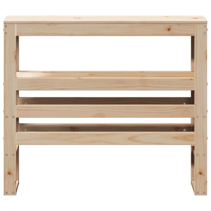 vidaXL - Hoofdbord - met - schappen - 75 - cm - massief - grenenhout